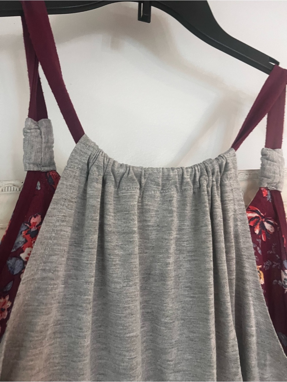 Rewind Burgundy Floral Lace-Trim Camisole - Picture 4 of 5